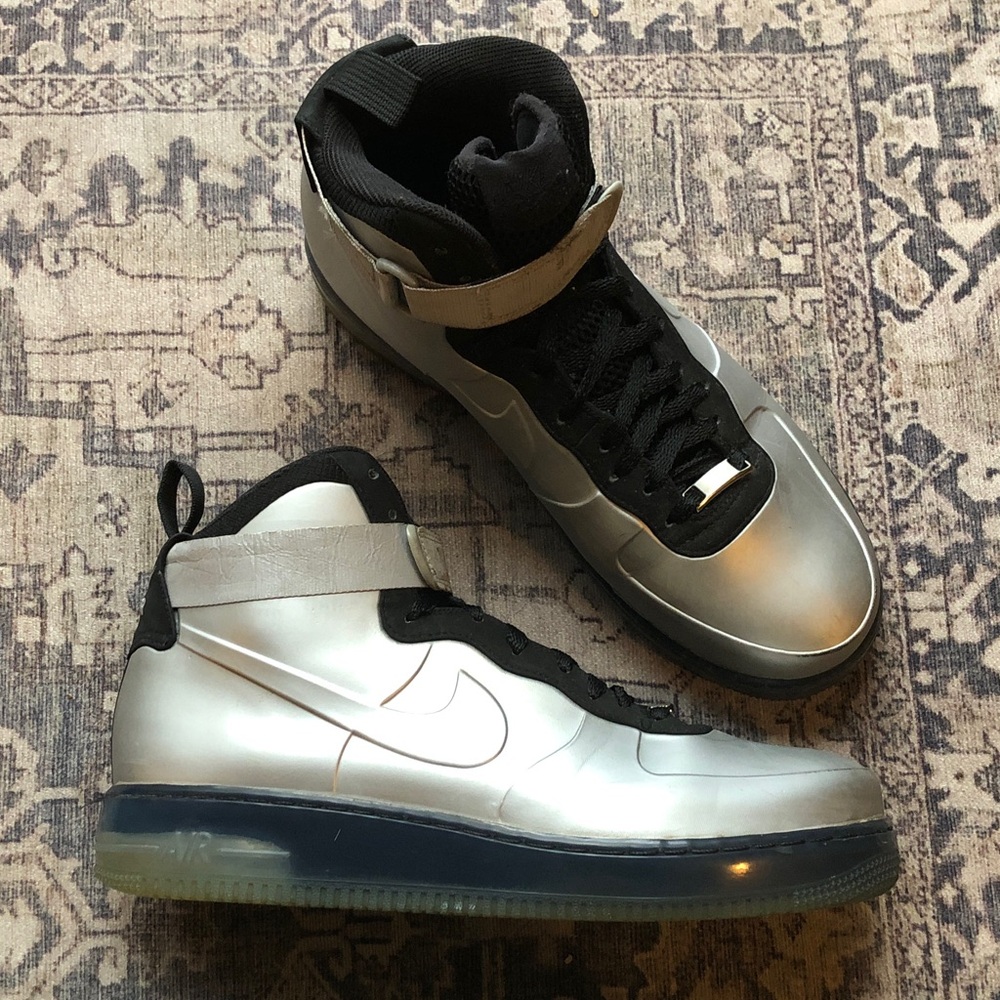 Nike Air Force 1 High Foamposite Silver